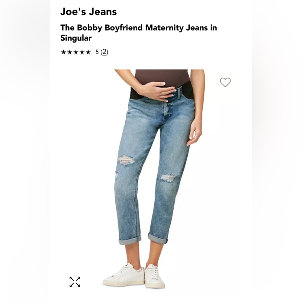 Joe's Jeans The Bobby Boyfriend Maternity Jeans in Singular Wash - Size 27